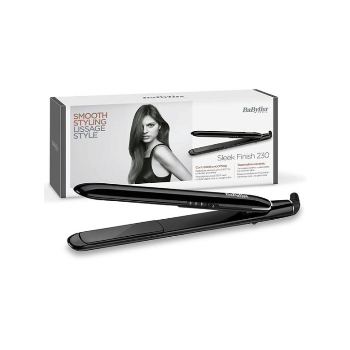 BABYLISS Fer à Lisser Paris Sleek Finish 230 Noir - BABYLISS - ST255E