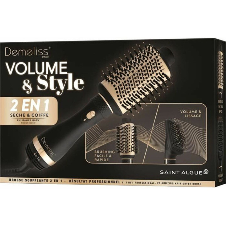 SAINT ALGUE Brosse séchante et coiffante 2en1 Volume & Style Noir/Doré – SAINT ALGUE - STA20036